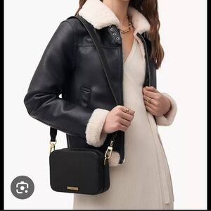 BLACK FRIDAY NWT Fossil Bryce Leather Crossbody Bag Small Black